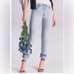 CABI Higher straight light denim jeans size 4 blue